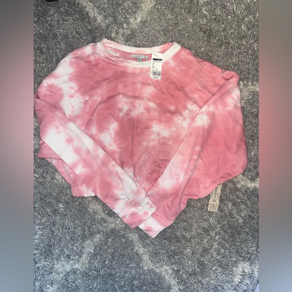 TIE DYE PINK CREWNECK